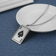 thumbnail image 2 of HONCLL Fashion Poker Card Charm Necklace Unisex Poker Jewelry Man Present Stainless Steel Texture Suitable for Various Occasion, 2 of 11