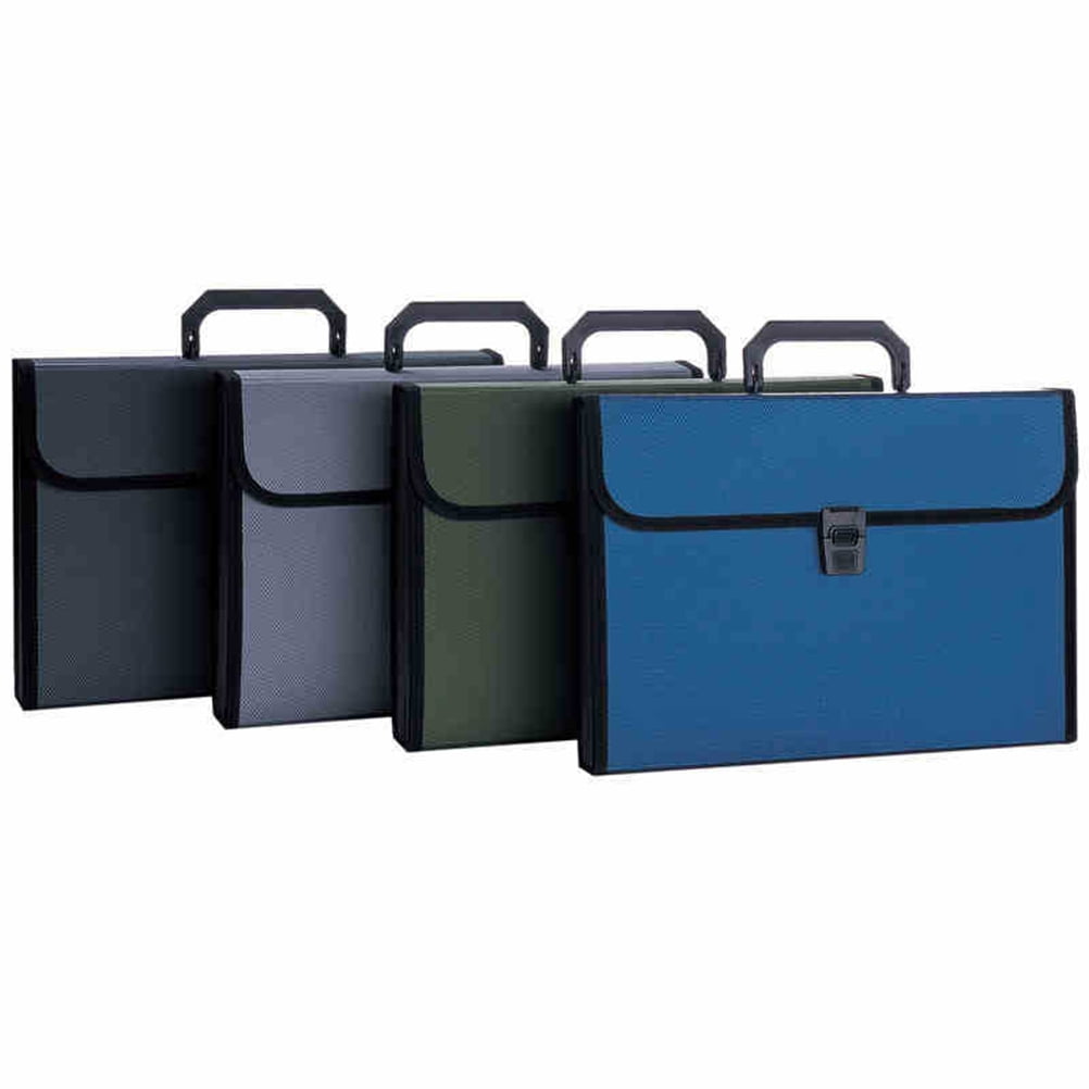 Expanding File Folder Resume Subdivision Accordion File Folder PP Business Organizer for Documents A4 Paper Magazine 12 Pockets with Buckle and Durable Handle (Random Color and Style)