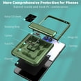 thumbnail image 6 of Compatible with Samsung Galaxy Z Flip 7 Case, with Spring Hinge Protection + 360 Degree Rotating Ring Kickstand, Heavy Duty Hard PC Phone Cover for Samsung Galaxy Z Flip 7, Green, 6 of 6