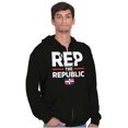 thumbnail image 5 of Dominicana Rep the Republic Cool Flag Zip Up Hoodie Men's Women's Brisco Brands S, 5 of 5
