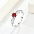 thumbnail image 4 of Inpasne Infinity Promise Ring for Her 925 Sterling Silver Engagement Ring Wedding Eternity Anniversary Statement Ring Ruby Ring July Birthstone Jewelry Gifts for Women Size 7, 4 of 6