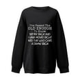thumbnail image 4 of Jinhomg Womens 2025 Fashion Sweatshirt Cute Letter Print Pullover Oversized Comfy Long Sleeve Drop Shoulder Tops Casual Daily Wear Seasonal Sale Black M, 4 of 6