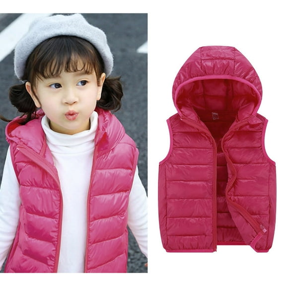 Kids Boys Puffer Vest with Hood Sleeveless Lightweight Girls' Outerwear Jackets & Coats Boys' Outerwear Vests Little Girl 8-10 Years