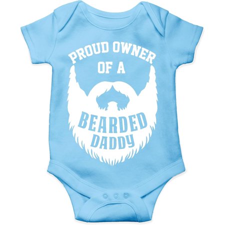 

Proud Owner Of A Bearded Daddy Baby Bodysuit Cute Newborn Boys Outfit Funny Infant Clothes