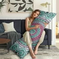 thumbnail image 5 of Mandala Long Body Pillow Cover – Soft & Breathable Meditation Fabric, Hidden Zipper, 20"x54", Psychedelic Trippy Print – Gift for Side Sleepers, Pregnancy, Zen Home Decor, 5 of 7