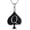 Queen of Spades, variant on 925 Sterling Silver Queen of Spades Necklace, Black Enamel Spade Pendant with Letter Q, Bicolor Poker Inspired Jewelry, Meaningful Valentine's Day Birthday Gift for Her Wife Friend