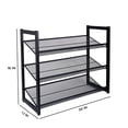 thumbnail image 6 of Organize It All 3 Tier Adjustable Mesh Shoe Rack in Black, 6 of 6