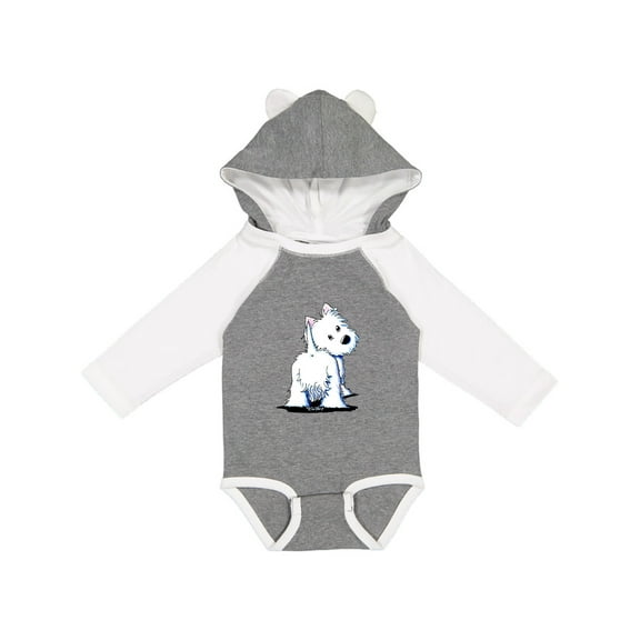 Inktastic Fluffybutt Westie Boys or Girls Long Sleeve Baby Bodysuit