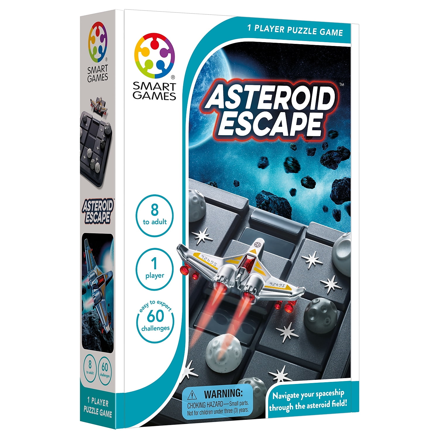 SmartGames Asteroid Escape Skill-Building Travel Game for Ages 8 - Adult