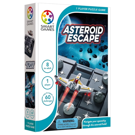 SmartGames Asteroid Escape Skill-Building Travel Game for Ages 8 - Adult