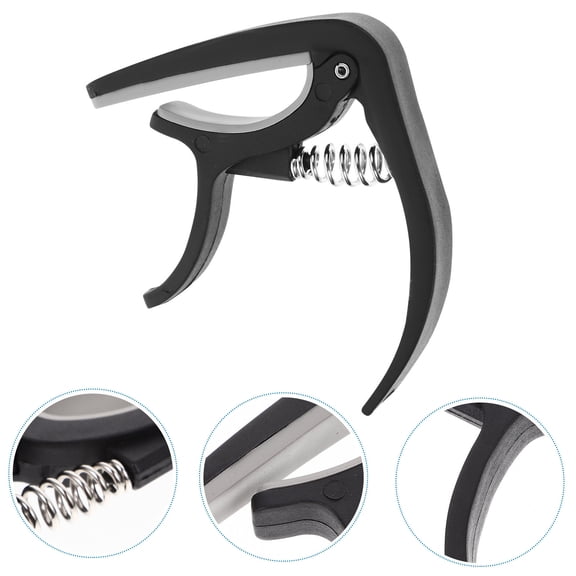 LULULION Guitar Capo for Acoustic and Electric Guitars Black Compact Portable Clamp