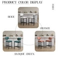 thumbnail image 6 of Hassch Set of 2 Counter Height Bar Stools, Upholstered Armless Bar Chairs with Curved Backrest, Padded Seat, and Metal Legs for Kitchen Island, Home Bar, and Dining Room (Orange), 6 of 9