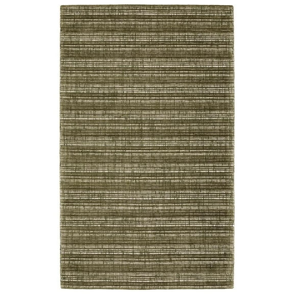 Oriental Weavers Circa Hand-made Wool Blend Area Rug - CIR07 - 2'6" x 8' - in Green/ Ivory - Modern Industrial Style, Hand-Made Wool Blend Rugs, Entryway, Hallway Runner Rug
