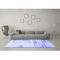 thumbnail image 3 of Ahgly Company Machine Washable Indoor Round Oriental Blue Industrial Area Rugs, 3' Round, 3 of 4
