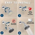 thumbnail image 5 of Aqua Elegante Pressure Boosting Shower Head for Low Flow Showers - 2.5 GPM - Polished Chrome, 5 of 7