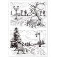 thumbnail image 7 of Winter Park Clear Stamps Winter Courtyard Tree Bench Silicone Clear Stamp Seals for DIY Scrapbooking Cards Making Photo Album Journal Home Decoration, 7 of 7