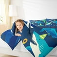 thumbnail image 4 of Feelyou Cute Ocean Shark Queen Comforter Set for Kid, Funny Sealife Bedding Sets, Kawaii Cartoon Animal Reversible Bedding Comforter Set, Breathable Home Decor, 3pcs, 4 of 8