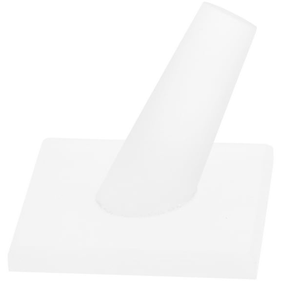 Plymor Frosted Acrylic Ring Finger Display, Single on Square Base, 2" W x 2" D x 1.75" H