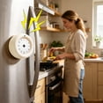 thumbnail image 4 of ZZkhGO Magnetic Mechanical Kitchen Timer, No Batteries Needed Visual Countdown Timer with Alarm, Cute Round Timer for Cooking Baking Classroom Home, White, 4 of 7