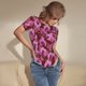 thumbnail image 3 of Balery Orchids Flowers Body de cuello redondo de manga corta para mujer Tops de manga corta Tops básicos-XX-Large, 3 of 7