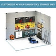 thumbnail image 6 of 8 ft. W x 6 ft. D Outdoor Iron & Solid Woodo Tool Storage Shed with Two Doors and Windows, 6 of 7