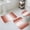 Orange, variant on Brown White Ombre Bath Mat 3 Piece Bathroom Rug Set, Modern Gradient Abstract Art Non Slip Bath Rug Contour Mat and Toilet Lid Cover, Absorbent Shower Mats Soft Bath Rugs and Mats Sets