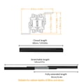 thumbnail image 2 of 23.6"-57.1" Cabinet Drawer Slides, Concealed Pull Out Drawer Slides, Full Extension Drawer Runners, 264LB Load Capacity,1 Pair,Black, 2 of 9