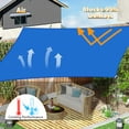 thumbnail image 7 of Jane Stone 12'X20' Rectangle Curved Edge Sun Sail,185 GSM HDPE 95% UV Block Breathable Canopy for Patio Garden Backyard,Blue, 7 of 7