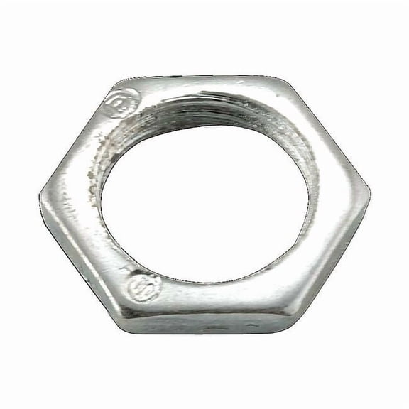 Raco IMC Locknut, 3/8 in, Threaded, Steel, Electro Zinc Plated, Gray 1001