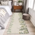 thumbnail image 5 of Eucalyptus 2'x6' Runner Rug, Sage Green Farmhouse Leaf Pastoral Plant Washable Non-Slip Area Rugs for Hallway Kitchen Floor Bedroom Entryway, Long Laundry Carpet Decoration Indoor Mat, 5 of 9
