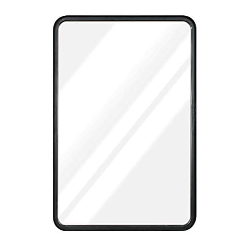 20" x 30" Black Mirror For Wall Sturdy Metal Black Framed Mirror