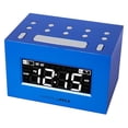 thumbnail image 1 of HANNLOMAX HX-111CR Radio despertador, radio PLL AM/FM, alarma dual, pantalla LED blanca, horario de verano automático, conector auxiliar. (Azul), 1 of 3