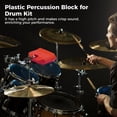 thumbnail image 3 of Jam Block Instrumento de percusión musical, bloque de percusión latina de plástico, instrumento de timbales, accesorio de percusión de batería, fácil de instalar, rojo, 3 of 6
