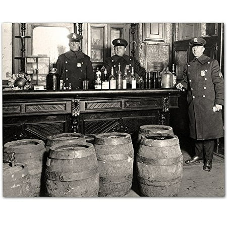 European Gift Bar Star - Lone Star Art Prohibition - Dark Times - 11x14 Unframed Print - Great Gift for Man Cave or Home Bar Decor