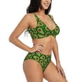 thumbnail image 2 of Daiia Big Colorful Avocados Women's Bikini Set Two Piece Swimsuit High Waisted Bikini Adjustable Straps Bikini Perfect for Beach, Pool, and Summer Vacation-X-Large, 2 of 9