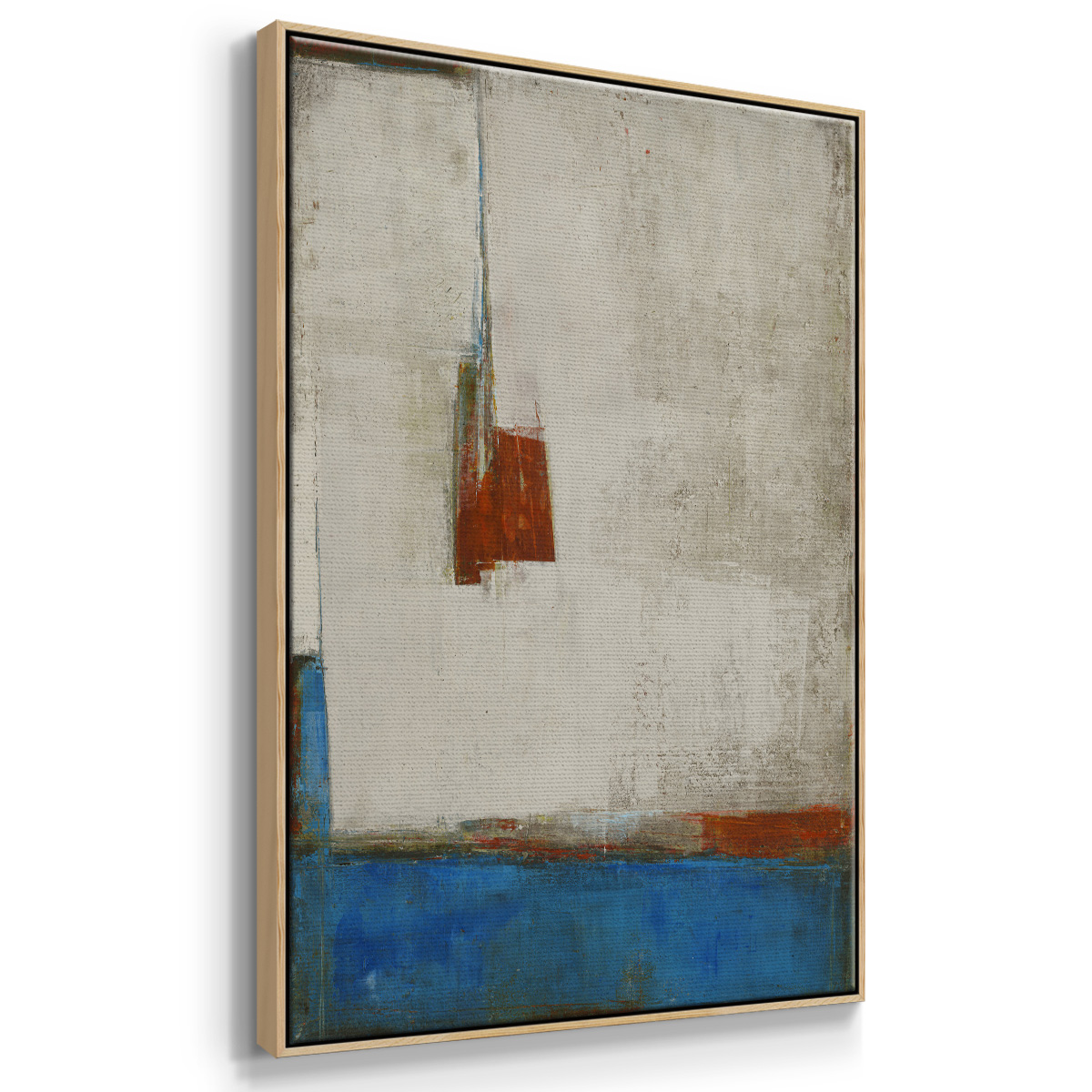 Take that Road Framed Premium Gallery Wrapped Canvas - Ready to Hang - 17 x 25 - Natural Wood Floating Frame