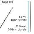 thumbnail image 3 of Sharps Beading Needles, Size 10, 20 Needles per Card, European Quality, Shorter Needle for Smaller Areas, All Purpose Sewing Needle, Use for Mending and General Hand Sewing, 3 of 5