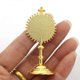 thumbnail image 3 of Catholic Christian Communion Statue Gold Jesus Hominum Salvator Home Office Table Decoration Cross Figurine Religion Gift, 3 of 5