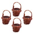 thumbnail image 4 of 4pcs Mini House Flower Basket Decor Mini House Floral Basket Model Ornament, 4 of 7