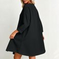 thumbnail image 7 of Lmueinov Womens Cotton Linen Dress Lightweight Long Sleeve V-Neck Tunic Dress with Pockets Vacation Shirt Dress for Women Casual Fall Outfits, 7 of 7