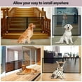 thumbnail image 6 of LAMIRO Retractable Dog Gate Dog Gates for the House Extra Wide Gate for Stairs Dog Fences Indoor Pet Gates for Doorways Baby Gate with Cat Door Pet Gates Baby Gates for Stairs Retractable Gate, 6 of 7