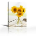 thumbnail image 1 of Sunflowers in Small Vase - Contemporary Fine Art Giclee on Canvas Gallery Wrap - wall décor - Art painting - 18 x 27 Inch - Ready to Hang, 1 of 2