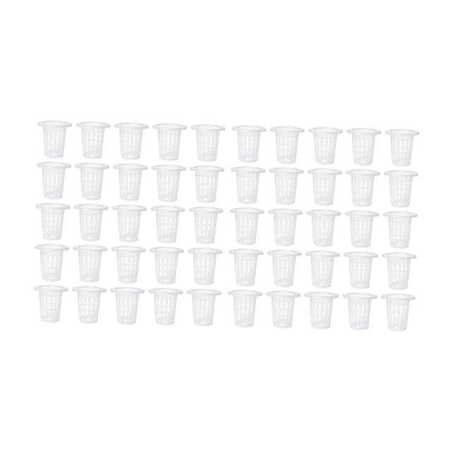 S SERENABLE 50 Pcs Pots à Filet pour Hydroponie Jardin Pépinière Pots à Filet Paniers de Plantation Translucides