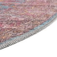 thumbnail image 6 of Rugs.com Mangata Collection Rug – 4' Round Antique Blue Low Rug Perfect For Kitchens, Dining Rooms, 6 of 9