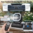 thumbnail image 6 of DAYBETTER 3-in-1 Portable Camping Misting Fan with Remote, 10000mAh Rechargeable Battery, 350mL Water Tank, 4-Speed Auto-Oscillating Tent Fan with LED Light & Power Bank for Patio, Beach, Outdoor, 6 of 7