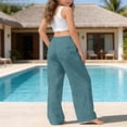 thumbnail image 4 of Gunia Girl Wide Leg Pants Stylish Comfortable Casual Soft Everyday Wear With Elastic Waist Playful Outdoor School Trousers 4-15 Years, 4 of 6