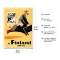 thumbnail image 2 of To Finland with Me - Finnish Tourist Association - Vintage Travel Poster by Heikki Ahtiala c.1950 - Master Art Print 10in x 14in, 2 of 4