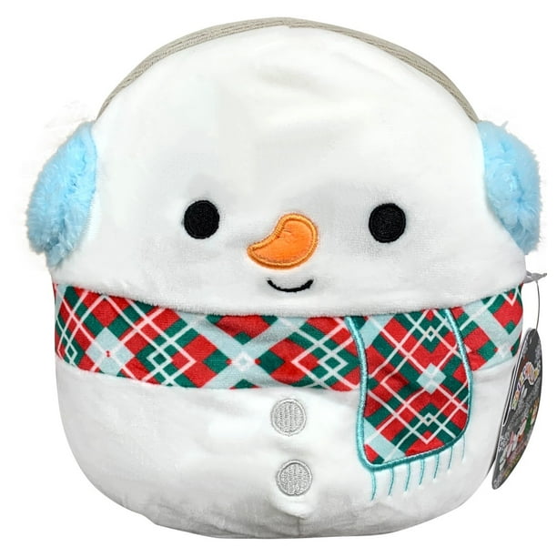 squishmallow 8 inch manny the snowman christmas plush toy