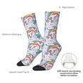 thumbnail image 4 of Vsdgher Unicorn DoingYoga Crew Socks for Men & Women, Breathable Casual Athletic Ankle Socks, 4 of 6