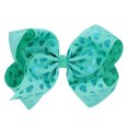 thumbnail image 1 of Bowknot Hecho a Mano de 8 Pulgadas, Horquils para El Cabello para Niñas , se describe Corazones azules Sunnimix Gran horquilla colorida del arco, 1 of 6